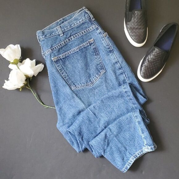 Vintage Lands End Blue Jeans - Picture 1 of 13